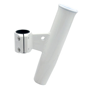 C.E. Smith Aluminum Vertical Clamp-On Rod Holder 1-2/3" OD White Powdercoat w/Sleeve - Fishing Monsters