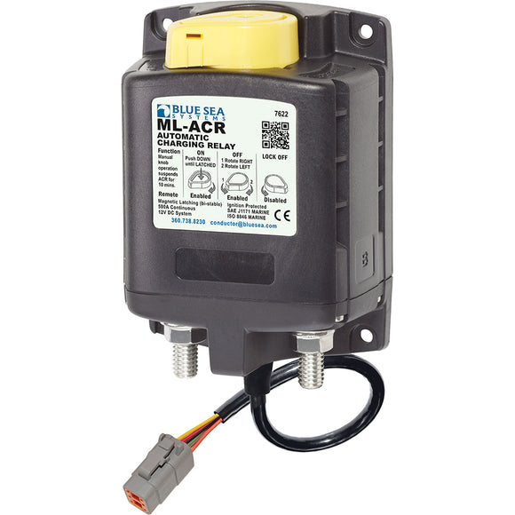 Blue Sea 7622100 ML ACR Charging Relay 12V 500A w/Manual Control & Deutsch Connector - Fishing Monsters