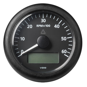 Veratron 3-3/8" (85MM) ViewLine Tachometer w/Multi-Function Display - 0 to 6000 RPM - Black Dial & Bezel - Fishing Monsters