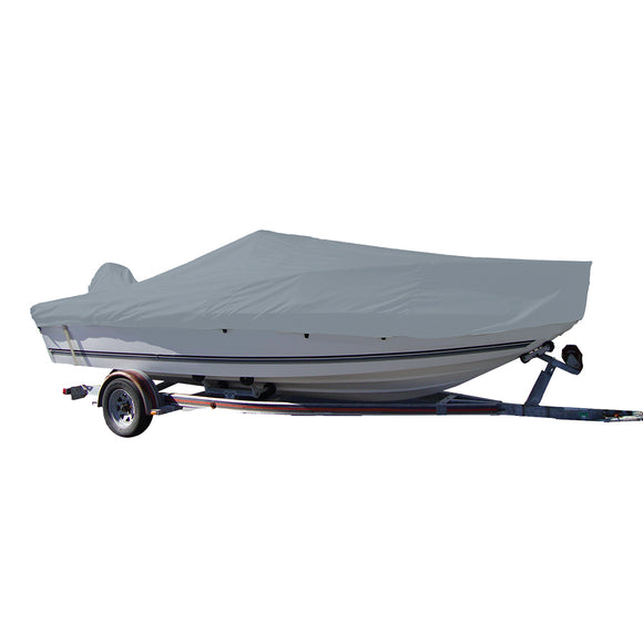 Carver Performance Poly-Guard Styled-to-Fit Boat Cover f/20.5' V-Hull Center Console Fishing Boat - Grey - Fishing Monsters