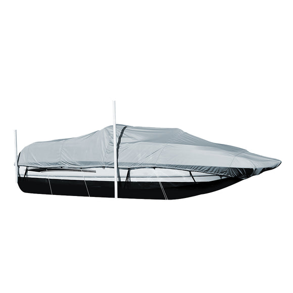 Carver Performance Poly-Guard Styled-to-Fit Boat Cover f/20.5' Sterndrive Deck Boats w/Walk-Thru Windshield - Grey - Fishing Monsters