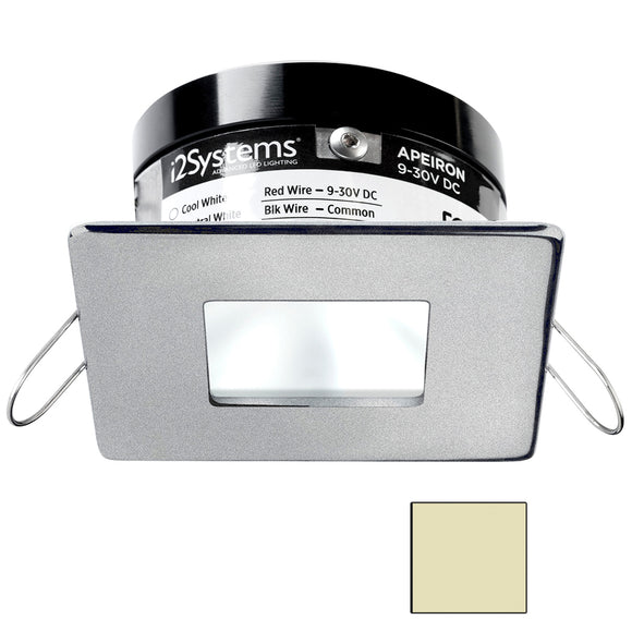 i2Systems Apeiron PRO A503 - 3W Spring Mount Light - Square/Square - Warm White - Brushed Nickel Finish - Fishing Monsters