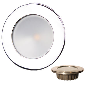 Lunasea Gen3 Warm White, RGBW Full Color 3.5” IP65 Recessed Light w/Polished Stainless Steel Bezel - 12VDC - Fishing Monsters