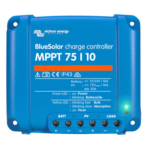 Victron BlueSolar MPPT Charge Controller - 75V - 10AMP - UL Approved - Fishing Monsters