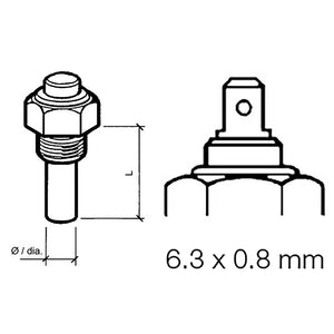 Veratron Engine Oil Temperature Sensor - Single Pole, Common Ground - 50-150°C/120-300°F - 6/24V - M14 x 1.5 Thread - Fishing Monsters