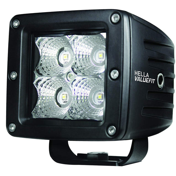 Hella Marine Value Fit LED 4 Cube Flood Light - Black - Fishing Monsters