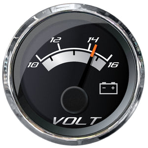 Faria Platinum 2" Voltmeter (10-16 VDC) - Fishing Monsters