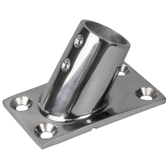 Sea-Dog Rail Base Fitting Rectangular Base 60° 316 Stainless Steel - 1-7/8