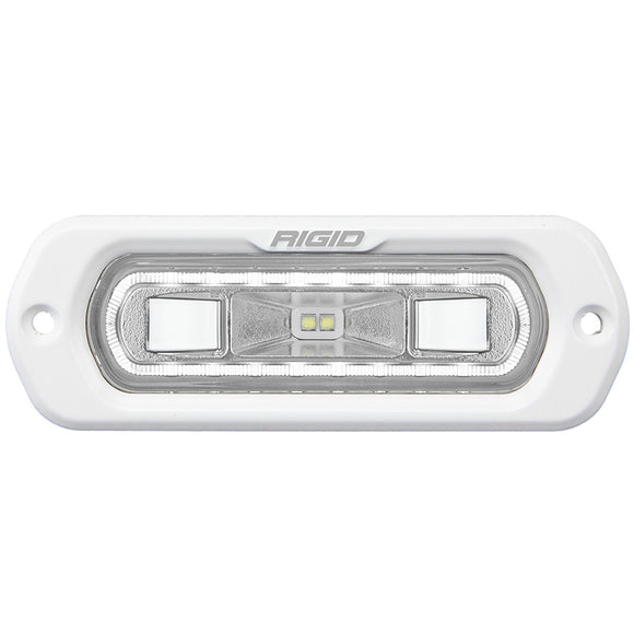 RIGID Industries SR-L Series Marine Spreader Light - White Flush Mount - White Light w/White Halo - Fishing Monsters