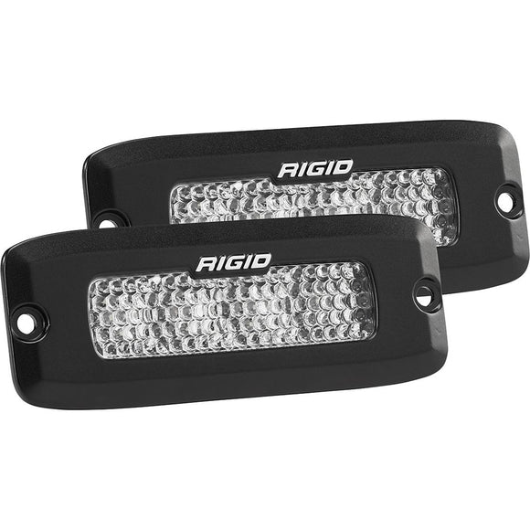 RIGID Industries SR-Q Series PRO Spot Diffused LED - Flush Mount - Pair - Black - Fishing Monsters