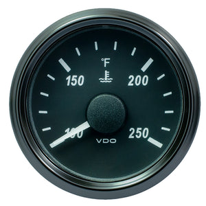 VDO SingleViu 52mm (2-1/16") Water Temp. Gauge - 250° F - 291-22 OHM - Fishing Monsters