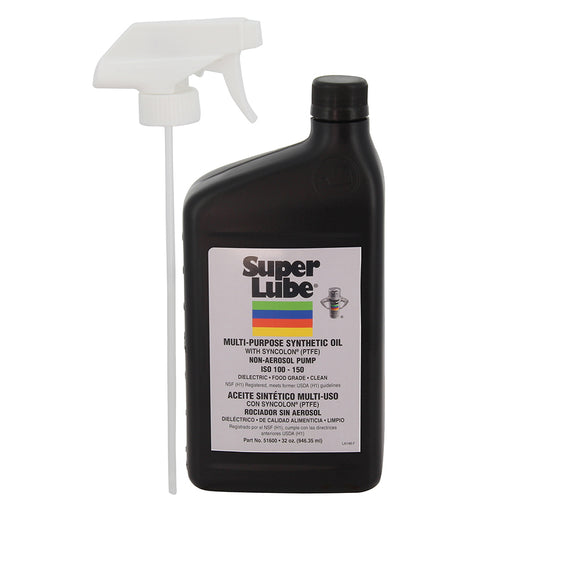 Super Lube Food Grade Synthetic Oil - 1qt Trigger Sprayer - Fishing Monsters