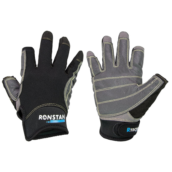 Ronstan Sticky Race Gloves - 3-Finger - Black - S - Fishing Monsters