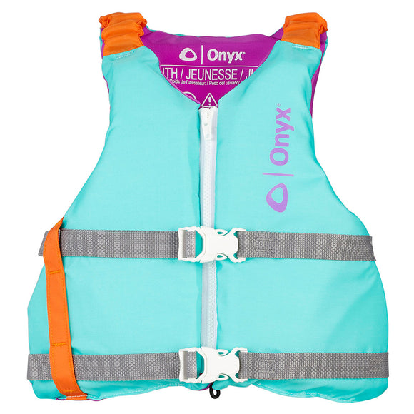 Onyx Youth Universal Paddle Vest - Aqua - Fishing Monsters