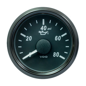 VDO SingleViu 52mm (2-1/16") Oil Pressure Gauge - 80 PSI - 240-33 Ohm - Fishing Monsters