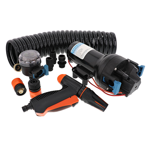 Jabsco HotShot HD6 Heavy Duty Washdown Pump w/25' HoseCoil - 12V - 6 GPM - 70 PSI - Fishing Monsters