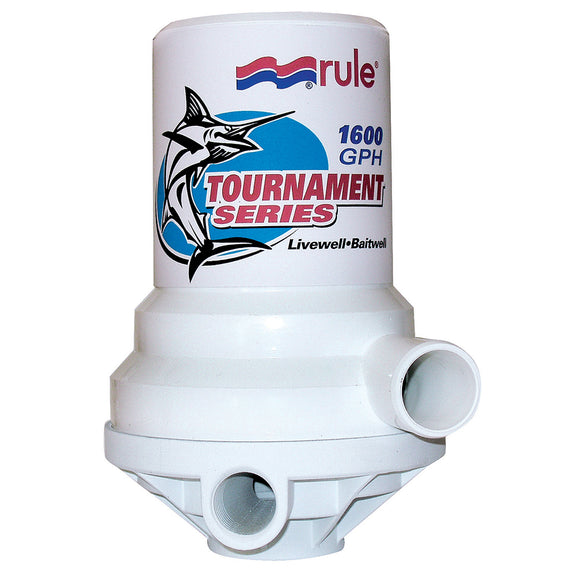 Rule Tournament Series 1600 GPH Livewell Pump Dual Port - Fishing Monsters