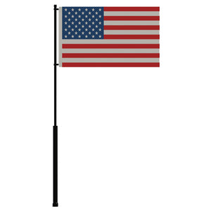 Mate Series Flag Pole - 36" w/USA Flag - Fishing Monsters