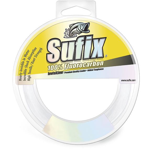 Sufix 100% Fluorocarbon Invisiline™ Leader - 50lb - 110yds - Fishing Monsters