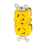 Marinco Locking Receptacle - 15A, 125V - Yellow - Fishing Monsters