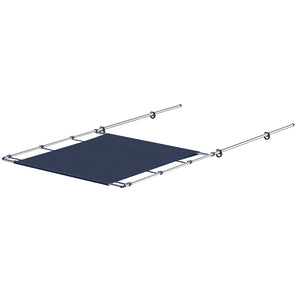 SureShade PTX Power Shade - 51" Wide - Stainless Steel - Navy - Fishing Monsters