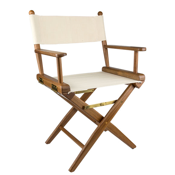 Whitecap Director's Chair w/Natural Seat Covers - Teak - Fishing Monsters