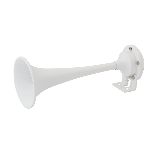 Marinco White Epoxy Coated Single Trumpet Mini Air Horn - Fishing Monsters