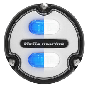 Hella Marine Apelo A1 Blue White Underwater Light - 1800 Lumens - Black Housing - White Lens - Fishing Monsters