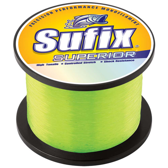 Sufix Superior Hi-Vis Yellow Monofilament - 60lb - 1825 yds - Fishing Monsters