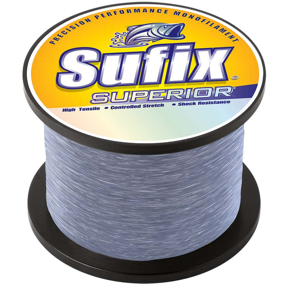 Sufix Superior Smoke Blue Monofilament - 40lb - 3275 yds - Fishing Monsters