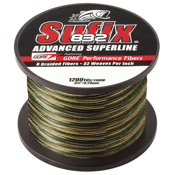 Sufix 832® Advanced Superline® Braid - 15lb - Camo - 1200 yds - Fishing Monsters