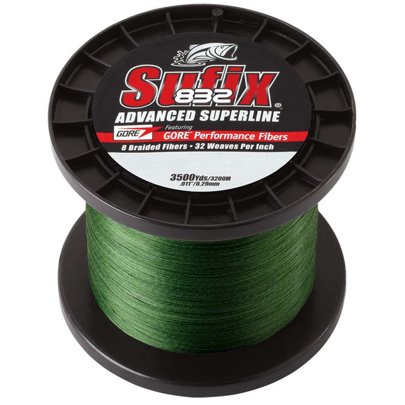 Sufix 832® Advanced Superline® Braid - 30lb - Low-Vis Green - 3500 yds - Fishing Monsters