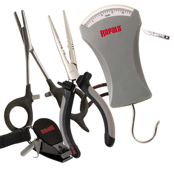 Rapala Combo Pack - Pliers, Forceps, Scale & Clipper - Fishing Monsters