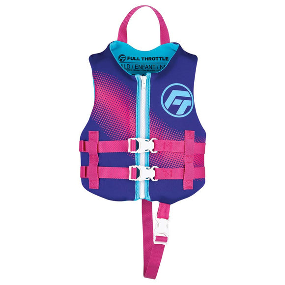 Full Throttle Child Rapid-Dry Life Jacket -Purple - Fishing Monsters