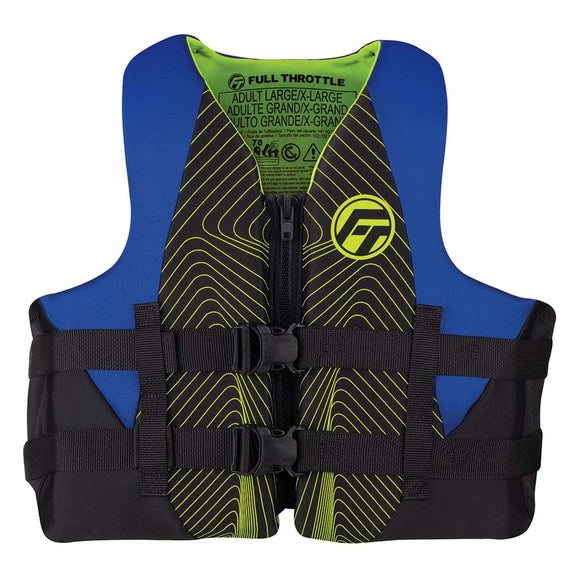 Full Throttle Adult Rapid-Dry Life Jacket - S/M - Blue/Black - Fishing Monsters