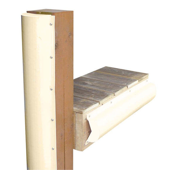 Dock Edge Piling Bumper - One End Capped - 6' - Beige - Fishing Monsters