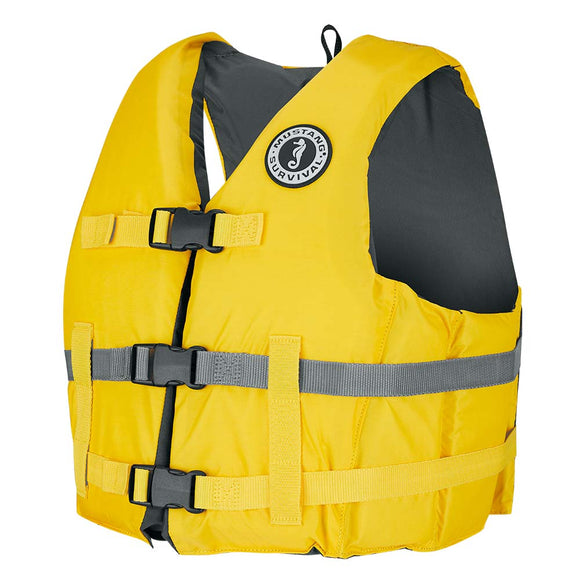 Mustang Livery Foam Vest - Yellow - XL/XXL - Fishing Monsters