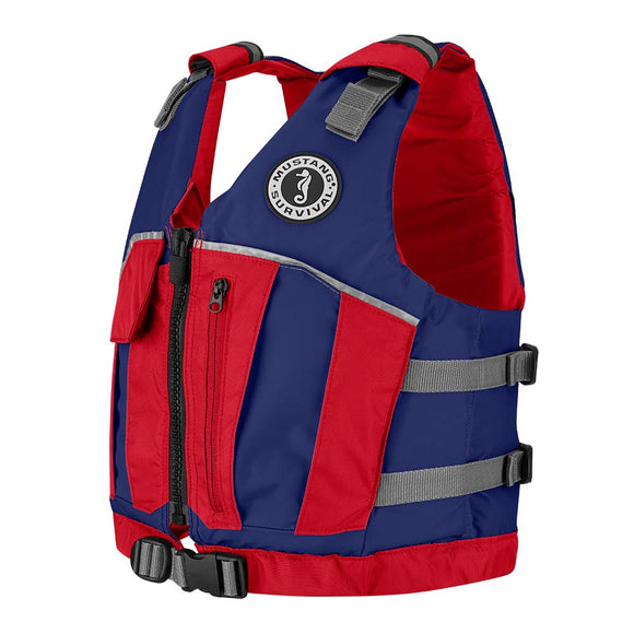 Mustang Youth Reflex Foam Vest - Navy Blue/Red - Fishing Monsters