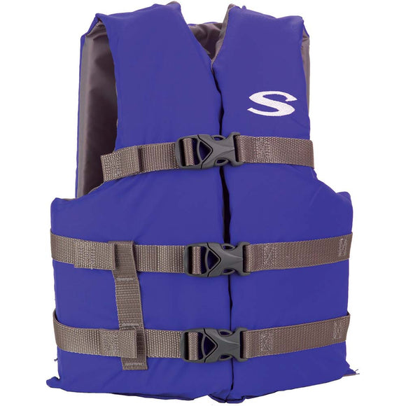 Stearns Youth Classic Vest Life Jacket - 50-90lbs - Blue/Grey - Fishing Monsters