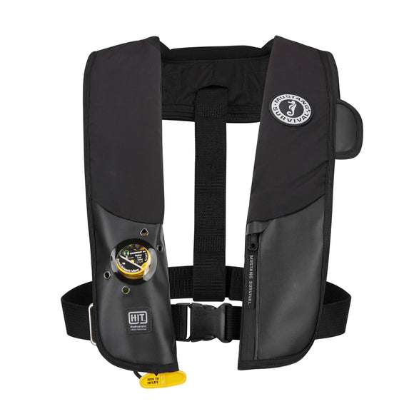 Mustang HIT Hydrostatic Inflatable PFD - Black - Automatic/Manual - Fishing Monsters