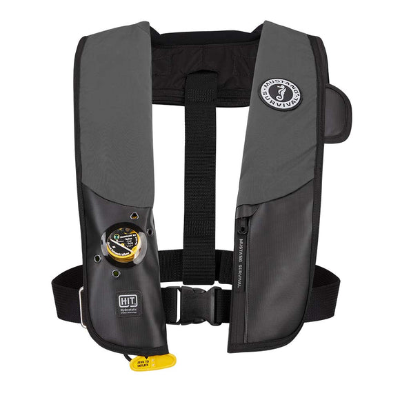 Mustang HIT Hydrostatic Inflatable PFD - Grey/Black - Automatic/Manual - Fishing Monsters