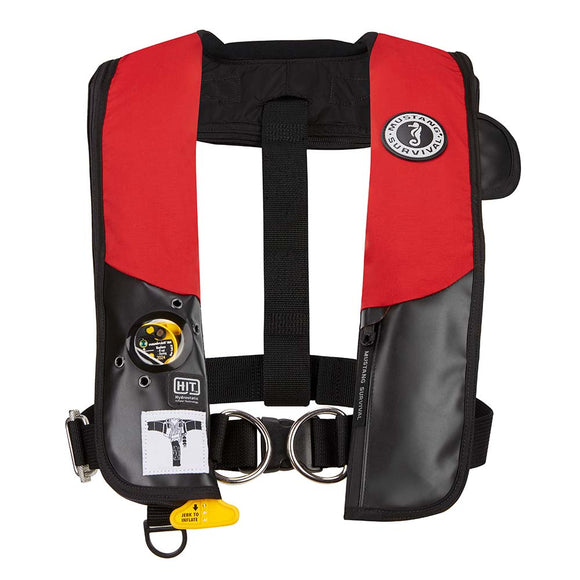 Mustang HIT Hydrostatic Inflatable PFD w/Sailing Harness - Red/Black - Automatic/Manual - Fishing Monsters