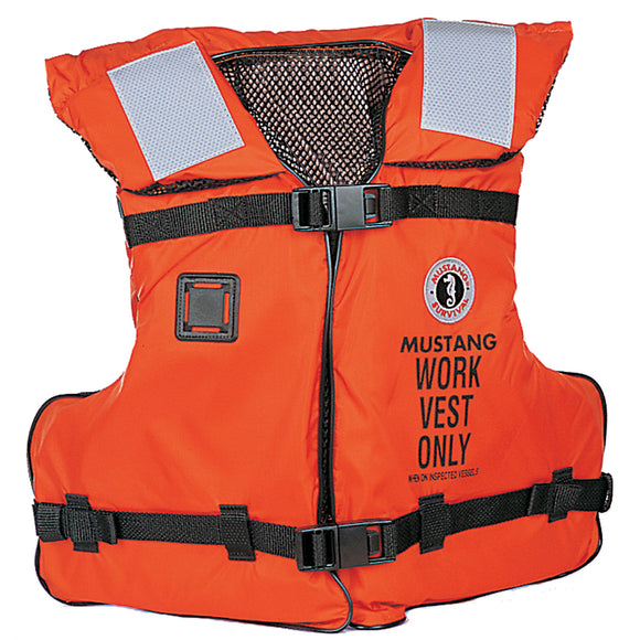 Mustang Type III/V Work Vest - Orange - Adult Universal - Fishing Monsters