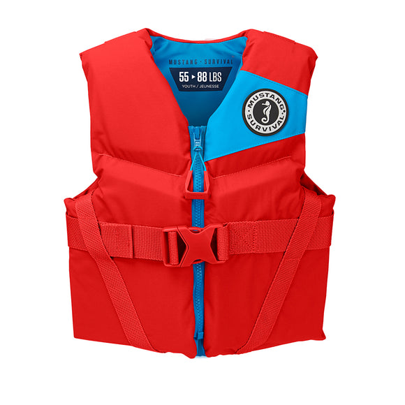 Mustang Youth REV Foam Vest - Red - Youth - Fishing Monsters