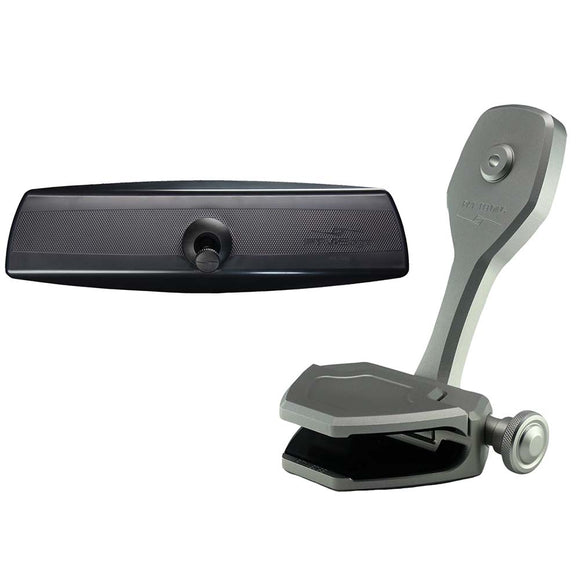 PTM Edge Mirror/Bracket Kit w/VR-140 PRO Mirror & ZXR-300 (Titanium Grey) - Fishing Monsters