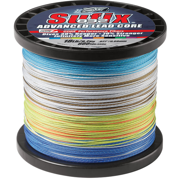 Sufix 832 Advanced Lead Core - 18lb - 10-Color Metered - 600 yds - Fishing Monsters