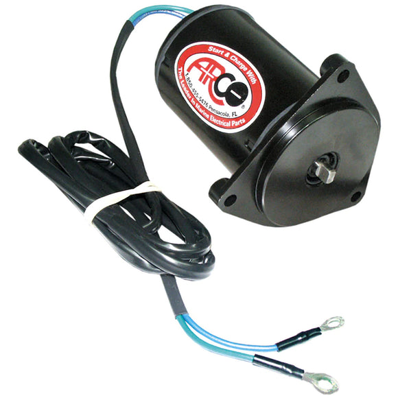 ARCO Marine Replacement Outboard Tilt Trim Motor - Yamaha, 2-Wire, 3 Bolt, Flat Blade Shaft - Fishing Monsters