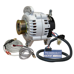 Balmar Alternator 100 AMP Kit 12V 3.15" Dual Foot Saddle K6 Pulley Regulator & Temp Sensor - Fishing Monsters