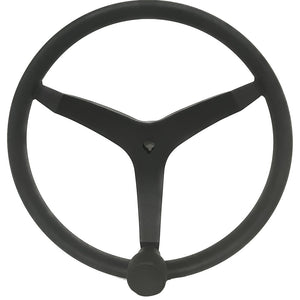 Uflex - V46 - 13.5" Stainless Steel Steering Wheel w/Speed Knob - Black - Fishing Monsters