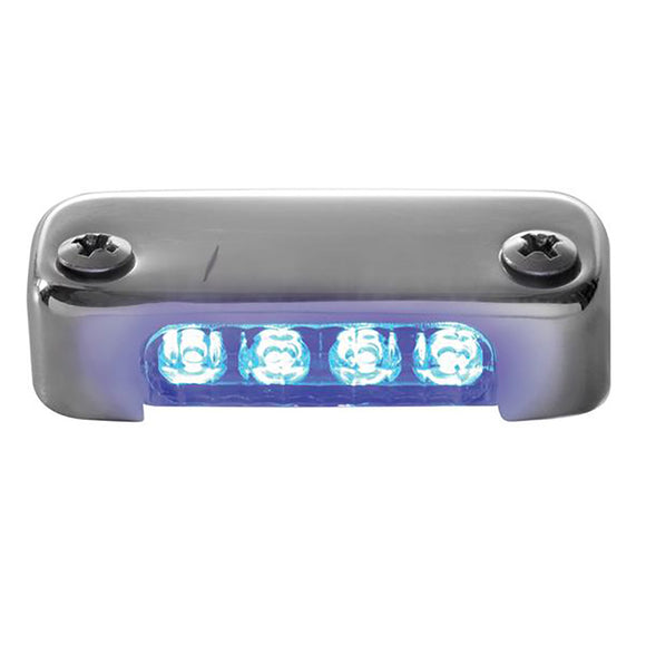 Attwood Blue LED Micro Light w/Stainless Steel Bezel & Vertical Mount - Fishing Monsters